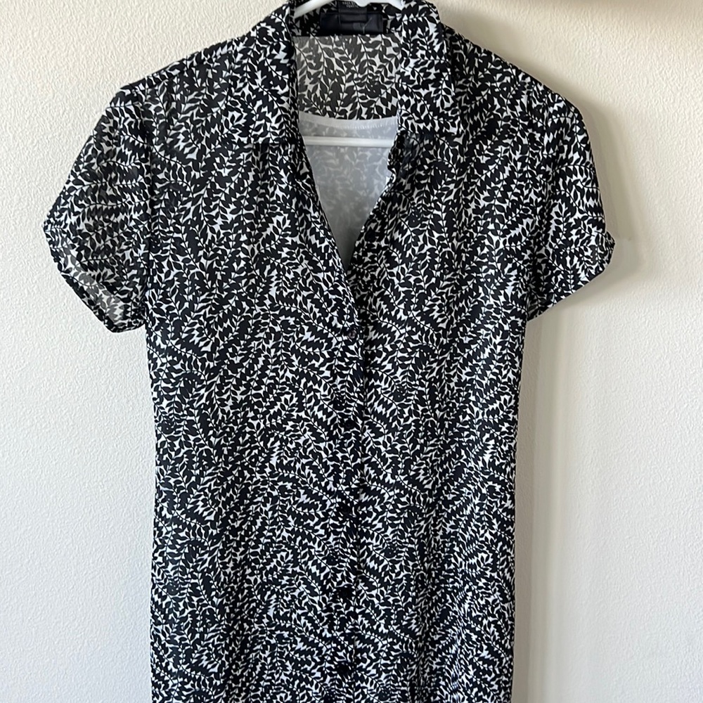 Style and co petite long dress lined black and white